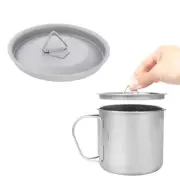 Titanium Water Cup Lid Cookware Camping Pot Lid for BBQ Climbing