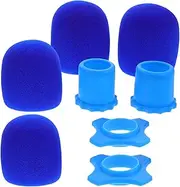 HEATSHAKING 1Sets Professional Wireless Microphone Covers Earmuff Wind Protection for Handheld Mic for Ktv Live Performances Recording Easy to Apply Clean Durable