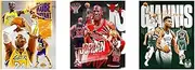 NBA Wall Art Decor Kobe Bryant Michael Jordan Giannis Antetokounmpo Canvas Posters Print Set of Three Unframed 12 inches x 16 inches (30cm x 40cm)