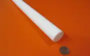 Teflon PTFE Virgin White Rods 1.0" Diameter x 72" Long, Extruded