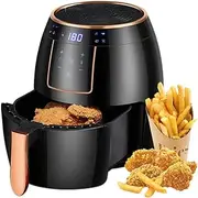 [Mingzhe] Air Fryer 5.5L Household Large Capacity 1300W Big Firepower Timing Touch Screen LCD Electric Air Fryer with Bakeware