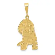 14k Yellow Gold Beagle Pendant