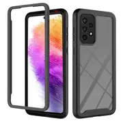 For Samsung Galaxy A73 5G Military Grade Shockproof Clear Heavy Duty Case Bumper Drop Protection Tough Cover (Black)
