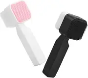 CALLARON 2 Pcs Dual Sided Face Scrubber Soft Facial Cleansing Brush for Deep Pore Cleansing User Friendly Handheld Design Gentle Exfoliation Tool for All Skin Types