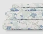 Ienjoy Home Blue Light Violets Microfiber 4-Piece Bed Sheet Set, Queen Size