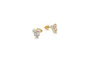 Couture Kingdom Disney Mickey Mouse Crystal Stud Earrings Accessory 8mm Gold