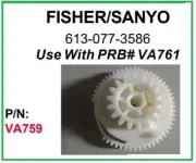 PRB VA759 VCR Loading Gear for Fisher/Sanyo 613-077-3586 and Others