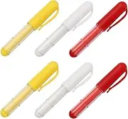JEWEDECO 6pcs Tailor Chalk Markers Fabric Marking Tools for Quilting Garment Sewing DIY Projects and Embroidery Replaceable Chalk with Caps for Precision Marking