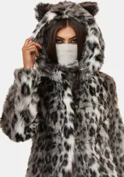 [SpiritHoods] Snow Leopard Classic Faux Fur Coat