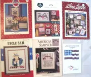 Patriotic Craft Project CS BOOKS FLAG STENCIL QUILT Instructions Lot of 7 July 4