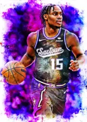 Davion Mitchell Sacramento Kings 9/10 Limited Fine Art Print Card By:Q