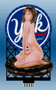Miller Engineering York Peppermint Pattie Girl Animated Neon Billboard Large for