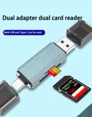 TF and SD Card Reader USB 3.0 and USB-C to SD/TF Memory Card Adapter 2 in 1
