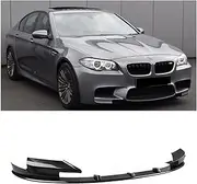 Compatible for BMW F10 M5 2012-2016 Carbon Look Glossy Black Front Bumper Lip Spoiler Splitter Lower Air Vent Corner Side Splitter Cover(Glossy Black)