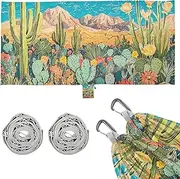 Colorful Desert with Cacti Blooming Flowers Hammocks for Camping with Tree Straps Swing Hammock for Outside Camping Essentials