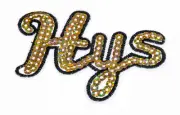 HYS TEXT Craft Sequin Embroidered Patch Sew Iron-On Patch Ready Made New