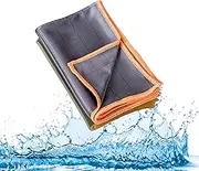 Glass Cleaning Cloth - 40 x 50 cm XXL Microfibre Cleaning Cloth - Streak & Lint Free Shine Cloth - High Absorbent Glass Cloth for Windows, Mirrors, Tables & Kitchen (1)