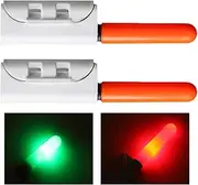 Generic Fishing Glow Sticks | Waterproof Night Fishing Light, 2 LED Fishing Rod Tip Lights, Red, ABS Material, 1.5V, Wide Beam Angle