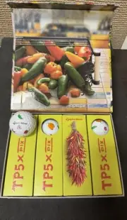 NEW TaylorMade TP5x Pix Hot Shot Peppers Limited Edition Golf Balls (1 Dozen)