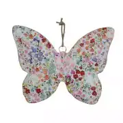 10" Floral Print Butterfly Metal Wall Accent by Ashland®