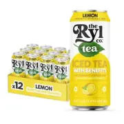 Ryl Lemon Iced Tea 16oz 12-Pack – Zero Sugar, Antioxidants, Zero Calories