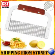 Potato Chip French Fry Slicer Tool Crinkle Wavy Cutter Stainless Steel Vegetable