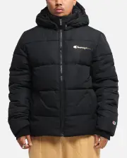 [CHAMPION] Champion Rochester Puffer Jacket Black/gold - Size XL XL Black/Gold