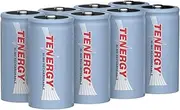 Tenergy C Size Battery 1.2V 5000mAh High Capacity NiMH Rechargeable Battery for LED Flashlights Kids Toy and More (8 pcs)