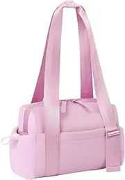 Mini Gym Bag for Women Girls, Waterproof Small Duffle Tote with Wet Compartment, Lightweight Travel Workout Bag for Yoga, Sports, and Swimming, Pink, Sport