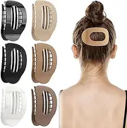 6 PCS Flat Claw Clips for Women, French Design Flat Hair Claws, Secure Hold Hair Claw Clips, Strong Hold Side Hair Clips for Thick Thin Hair