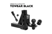 Adjustable Drop Towbar Tow Bar Ball Mount Tongue Hitch Trailer Car 3500KG
