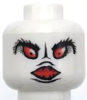 Lego New White Minifigure Head Dual Sided Alien Black Eyebrows Monster