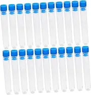 OKUMEYR 12x75mm Test Tubes Caps 50pcs Set Storage Vials for Liquor Bead Storage Plant Propagation Scientific Lab Use