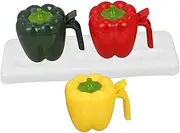 WATIIFUFU 1 Set Pepper Shape Plastic Spice Storage Jar Small Airtight Condiment Container for Kitchen for Storing Salt Sugar Chili and More Multi Purpose Kitchen Organization