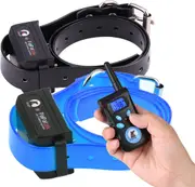 Paipaitek Large Dog Training Collar Automatic Remote Two-in-One Shock Vibrate Beep 100 Levels Rechargeable Pet Behavior Aid for Two Dogs