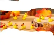 DERAYEE 100PCS Pumpkin Mini Resin Ducks