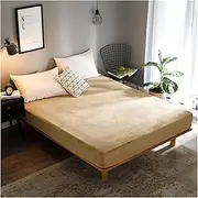 [BoNene] Queen Sheets Fitted Sheet for Winter Wine Color Warmer Soft Flannel Bed Sheet with Elastic Queen King Single Size Coral Fleece Bed Sheet Queen Sheet Set (Color : Type 19, Size : 180cmx200cmx25)