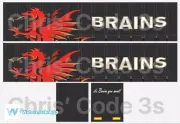 Code 3 Adhesive Vinyl Trailer Decal - Brains Beer - 1/50 1/76 1/148 1/64 1/87