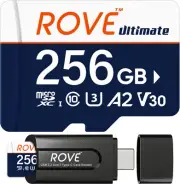 ROVE Ultimate Micro SD Card microSDXC 256GB Memory Card with USB 3.2 Type C C...