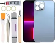 [Yuntunele] Back Covers Glass Replacement for iPhone 13 Pro Max All Carriers with Professional Tool Set (Blue)