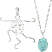[GOMAKERER] 1 Pc 5 Claw Coin Shape Pendant Setting, Platinum 925 Sterling Silver Irregular Blank Charm Hollow Pendant Base Setting for Jewelry Making, Sterling Silver