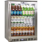 Rhino Stainless Steel 1 Heated Glass Door Bar Fridge Low Energy Consumption