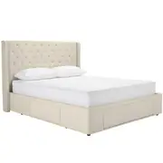 [James Lane] Chatsworth Drawer Storage Bed Solana Dune