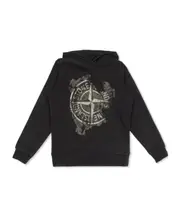 Stone Island Junior Logo-Printed Hoodie 8Y,6Y,4Y,6,14Y,2Y,12Y,10Y black
