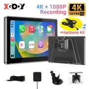 7'' Portable GPS Navigation BT Car Dash Cam Wireless Apple Carplay Android Auto