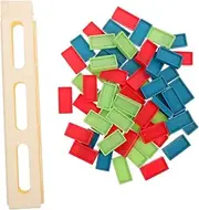 SUPVOX Educational Domino Blocks Boys and Girls Building Toys Plastic Domino Set Boys and Girls Accessory Safe Random Color