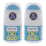 Vegan Deodorant by Human+Kind for Unisex - 1.69 oz Deodorar Roll-On - Pack of 2