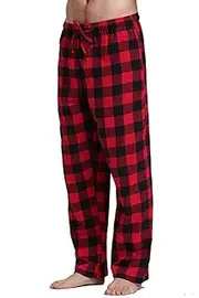 [Generic] Boy Slip Men's Casual Plaid Loose Sport Plaid Pajama Pants Trousers Casual Slip
