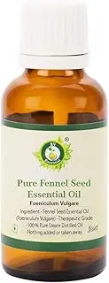 R V Essential Pure Fennel Seed Essential Oil 10ml (0.338oz)- Foeniculum Vulgare (100% Pure and Natural Steam Distilled)