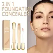 Double Head Conceals Liquid Concealer With Brush - Hydrates, Highlights`